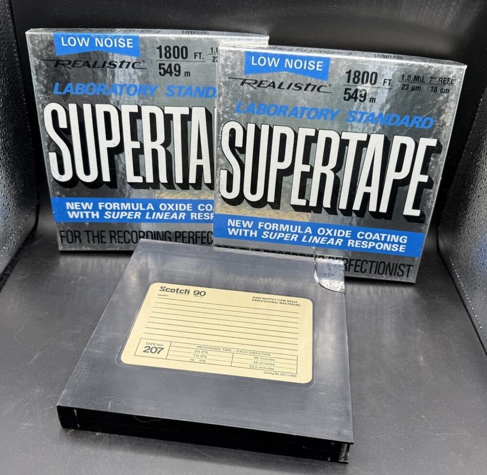3 Realistic Lab Stnd SUPER TAPE Recording Tape 1.0 Mil/7" Reel Blank? Unmarked